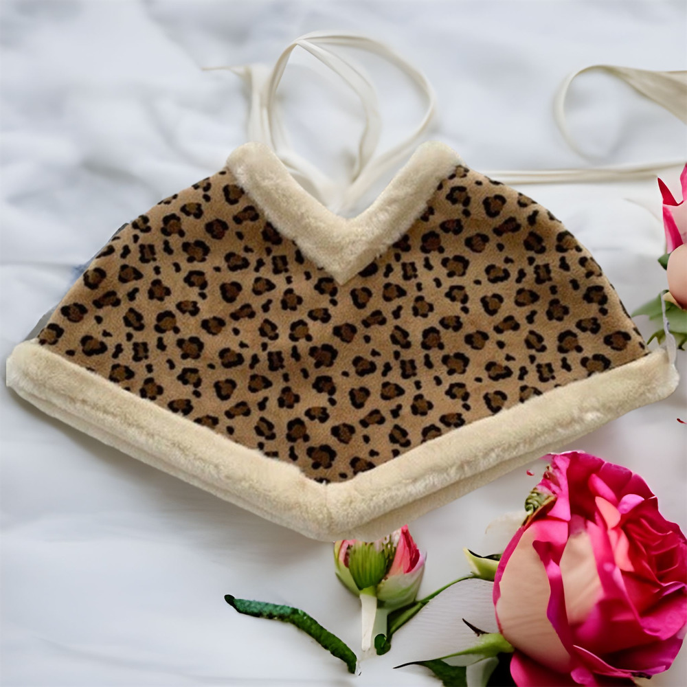 Widgeon Girls Faux Fur Lined Animal Print Cape Size XS